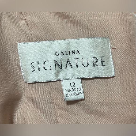 David’s Bridal Galina Signature Charmeuse Tank V-Neck Dress with Slit - Picture 4 of 4